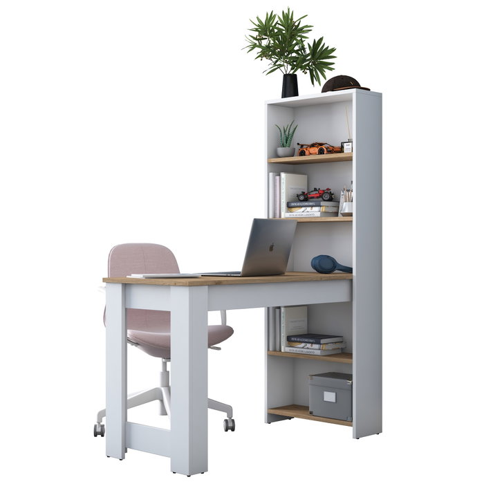 Hanah Home HA106 - 2493 Escritorio de Estudio Blanco y Nogal Hanah Home HA106 - 2493 Escritorio de Estudio Blanco y Nogal